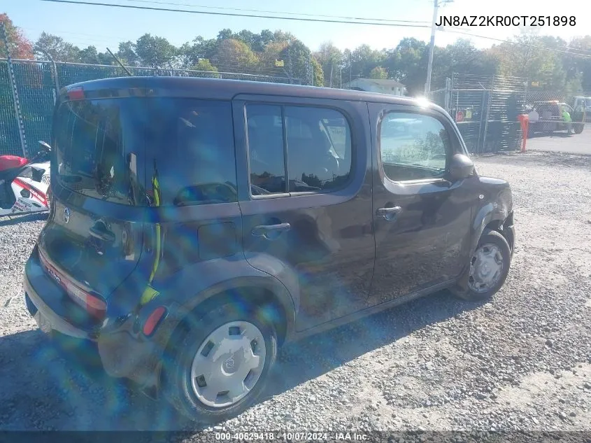 2012 Nissan Cube 1.8 S VIN: JN8AZ2KR0CT251898 Lot: 40529418