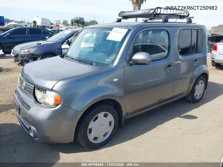 2012 Nissan Cube 1.8 S VIN: JN8AZ2KR6CT250982 Lot: 40766443