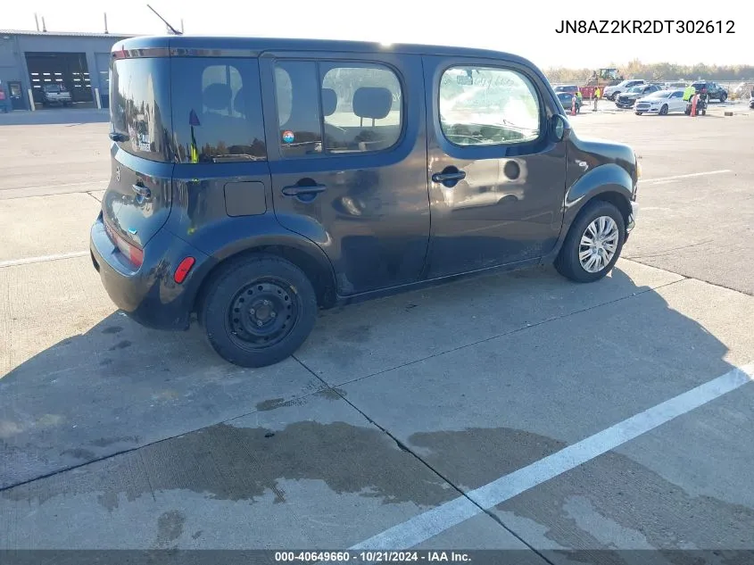 2013 Nissan Cube S/Sl VIN: JN8AZ2KR2DT302612 Lot: 40649660