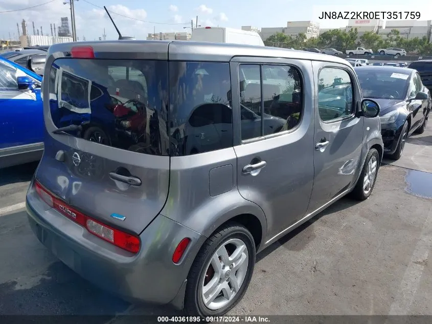 2014 Nissan Cube 1.8 Sl VIN: JN8AZ2KR0ET351759 Lot: 40361895