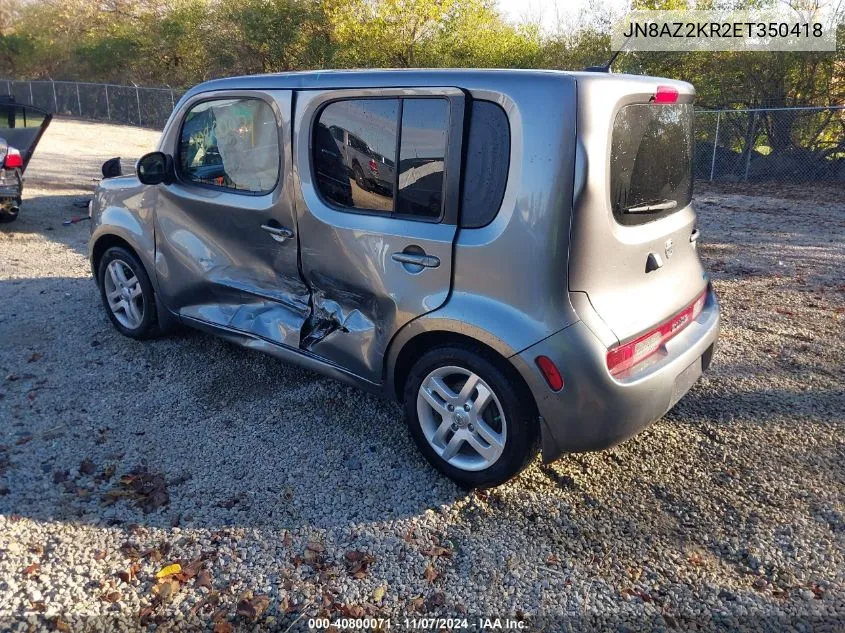 2014 Nissan Cube 1.8 Sl VIN: JN8AZ2KR2ET350418 Lot: 40800071