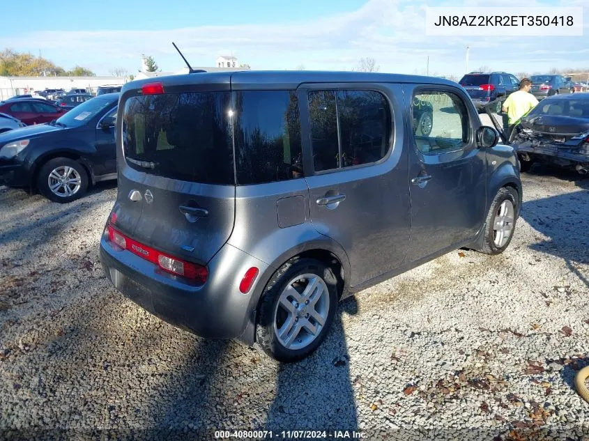 2014 Nissan Cube 1.8 Sl VIN: JN8AZ2KR2ET350418 Lot: 40800071