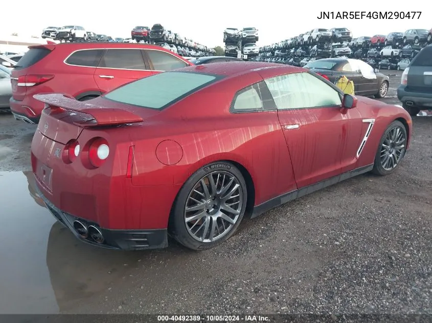 2016 Nissan Gt-R Premium VIN: JN1AR5EF4GM290477 Lot: 40492389