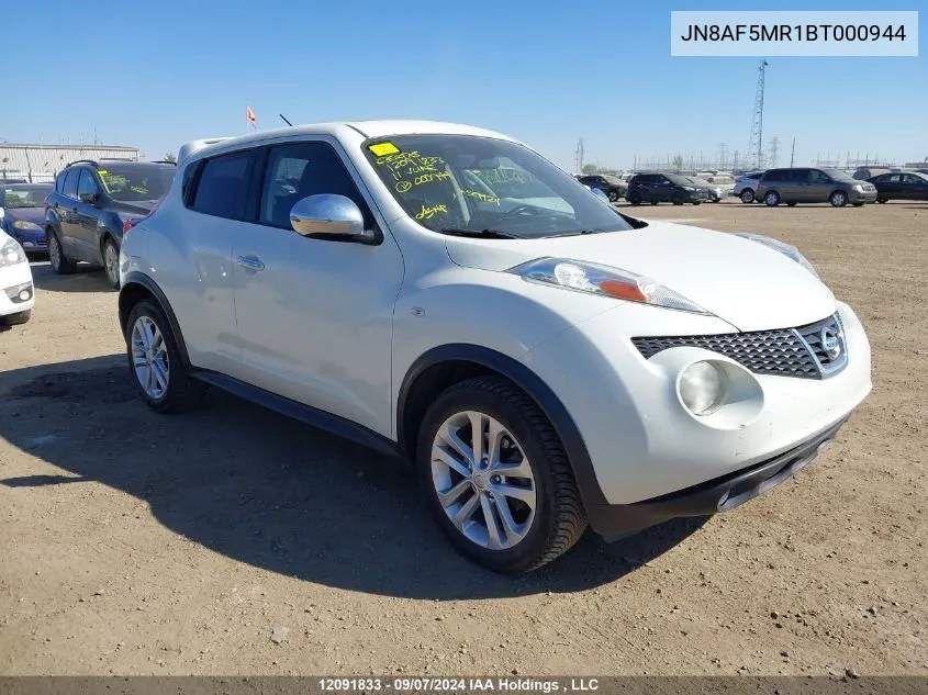 2011 Nissan Juke S/Sv/Sl VIN: JN8AF5MR1BT000944 Lot: 12091833