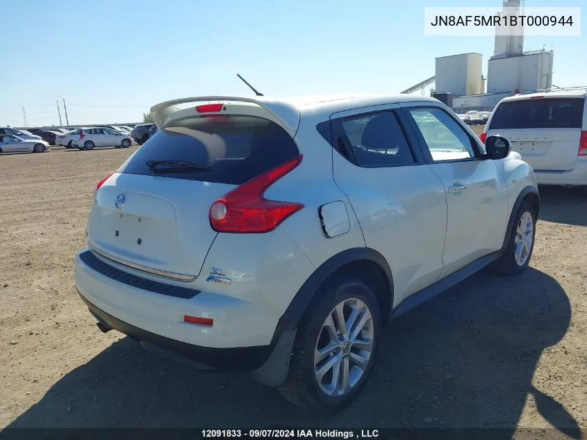 2011 Nissan Juke S/Sv/Sl VIN: JN8AF5MR1BT000944 Lot: 12091833