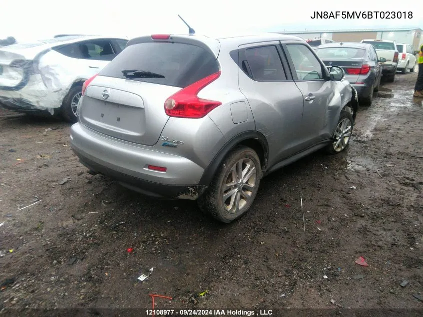 2011 Nissan Juke Sl VIN: JN8AF5MV6BT023018 Lot: 12108977