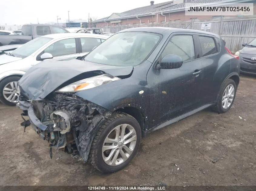 2011 Nissan Juke S/Sv/Sl VIN: JN8AF5MV7BT025456 Lot: 12154749