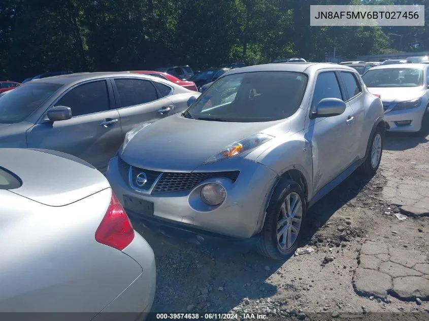 2011 Nissan Juke Sl VIN: JN8AF5MV6BT027456 Lot: 39574638