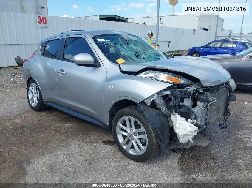 2011 Nissan Juke S VIN: JN8AF5MV6BT024816 Lot: 39648833