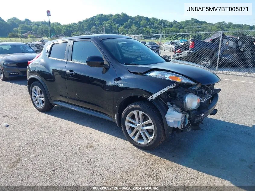 2011 Nissan Juke Sv VIN: JN8AF5MV7BT005871 Lot: 39692126