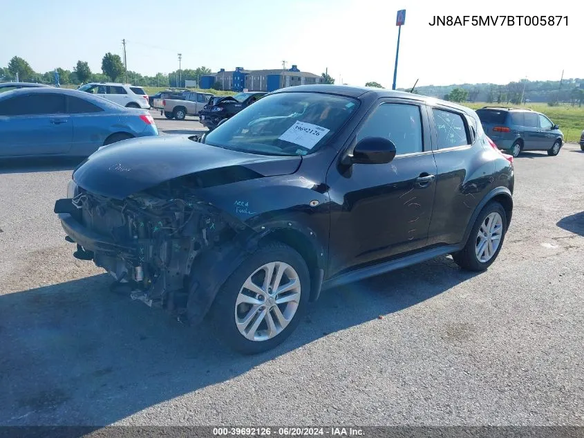 2011 Nissan Juke Sv VIN: JN8AF5MV7BT005871 Lot: 39692126