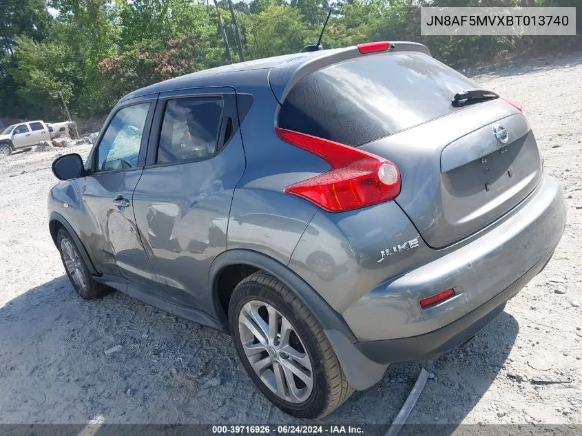 2011 Nissan Juke S/Sv/Sl VIN: JN8AF5MVXBT013740 Lot: 39716926