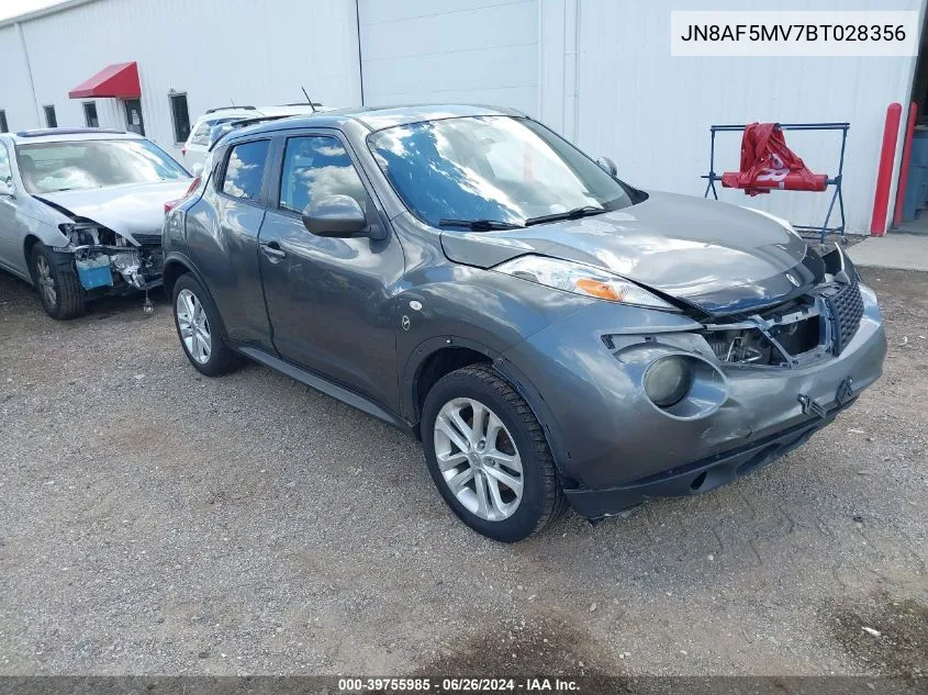 2011 Nissan Juke Sv VIN: JN8AF5MV7BT028356 Lot: 39755985