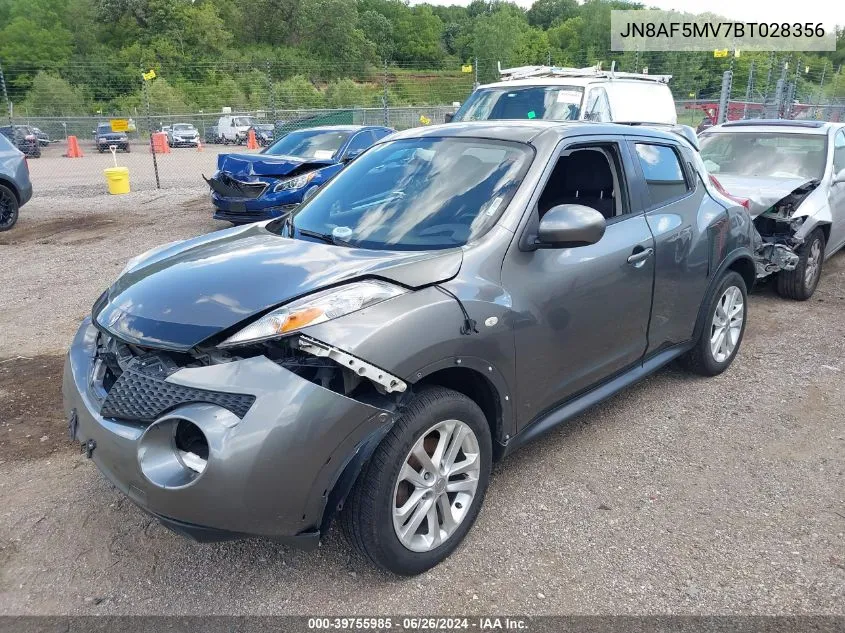 2011 Nissan Juke Sv VIN: JN8AF5MV7BT028356 Lot: 39755985