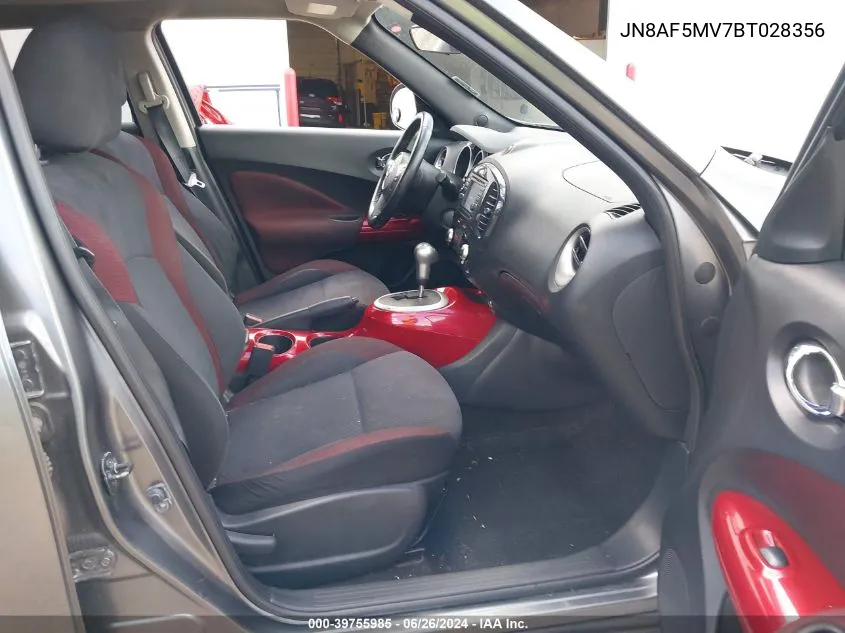 2011 Nissan Juke Sv VIN: JN8AF5MV7BT028356 Lot: 39755985