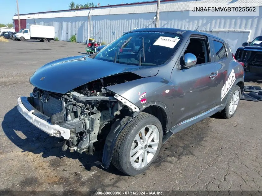 2011 Nissan Juke Sv VIN: JN8AF5MV6BT025562 Lot: 39869398