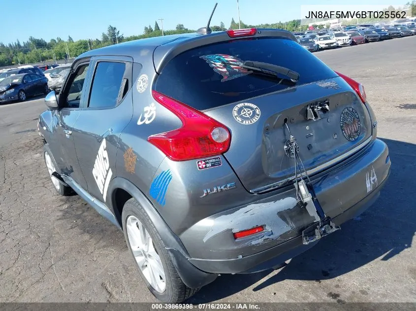 2011 Nissan Juke Sv VIN: JN8AF5MV6BT025562 Lot: 39869398