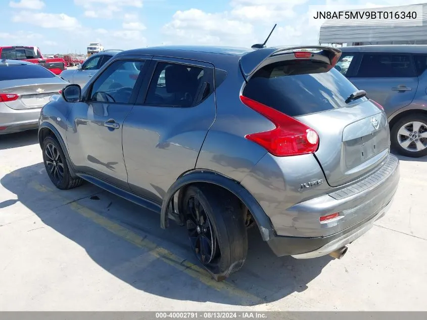 2011 Nissan Juke Sl VIN: JN8AF5MV9BT016340 Lot: 40002791