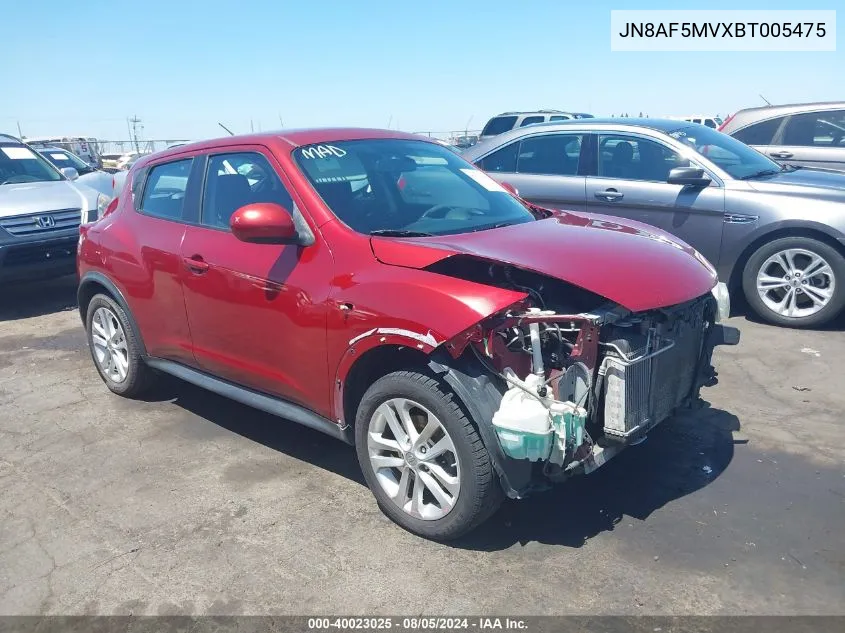 2011 Nissan Juke S VIN: JN8AF5MVXBT005475 Lot: 40023025