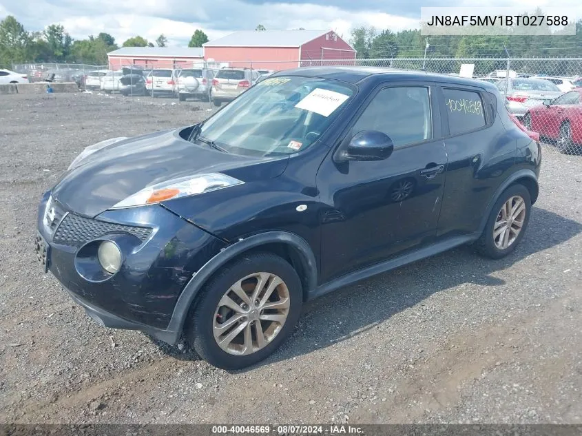 2011 Nissan Juke Sv VIN: JN8AF5MV1BT027588 Lot: 40046569