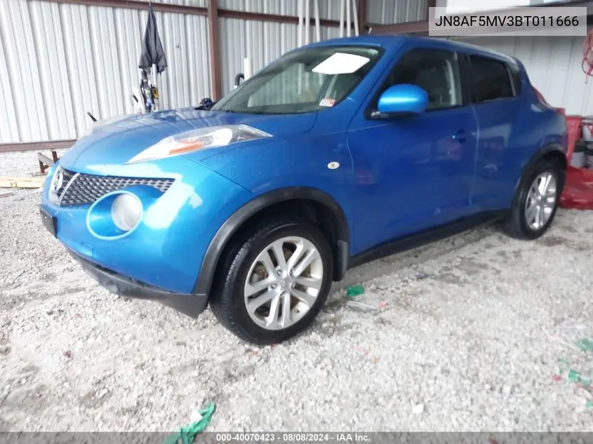 2011 Nissan Juke Sv VIN: JN8AF5MV3BT011666 Lot: 40070423