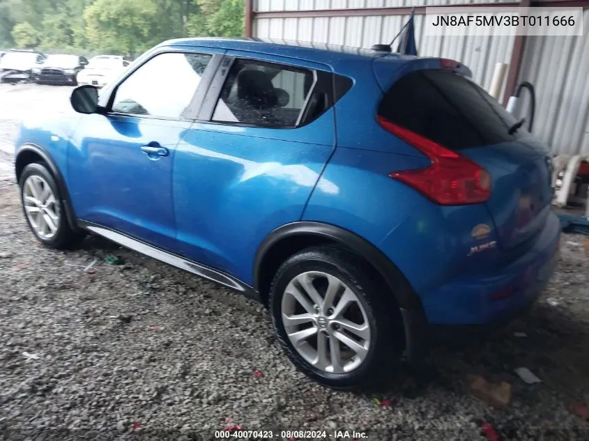 2011 Nissan Juke Sv VIN: JN8AF5MV3BT011666 Lot: 40070423