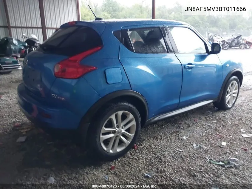 2011 Nissan Juke Sv VIN: JN8AF5MV3BT011666 Lot: 40070423