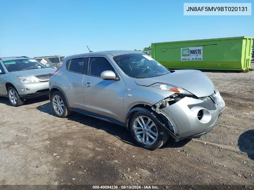 2011 Nissan Juke S/Sv/Sl VIN: JN8AF5MV9BT020131 Lot: 40094236