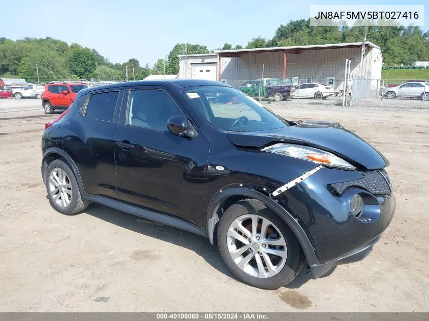 2011 Nissan Juke Sv VIN: JN8AF5MV5BT027416 Lot: 40108069