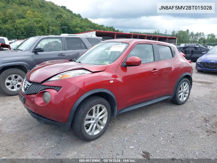 2011 Nissan Juke Sl VIN: JN8AF5MV2BT015028 Lot: 40130693