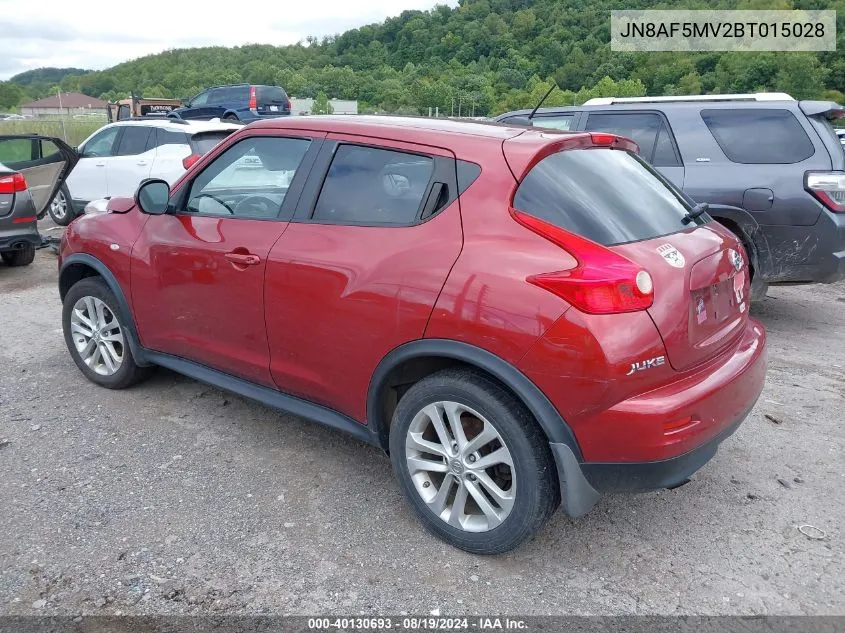 JN8AF5MV2BT015028 2011 Nissan Juke Sl