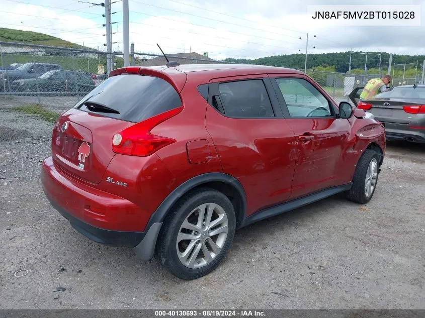 JN8AF5MV2BT015028 2011 Nissan Juke Sl