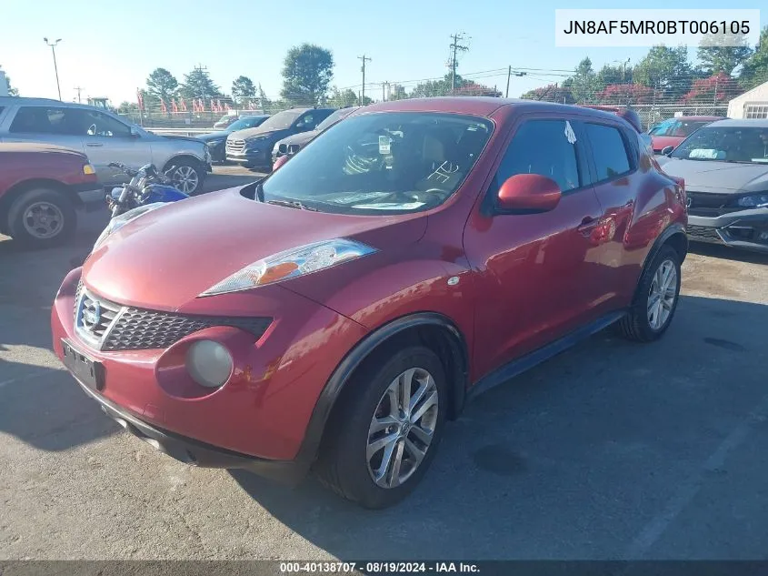 2011 Nissan Juke S VIN: JN8AF5MR0BT006105 Lot: 40138707