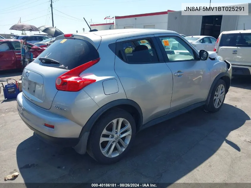 2011 Nissan Juke Sv VIN: JN8AF5MV1BT025291 Lot: 40186181