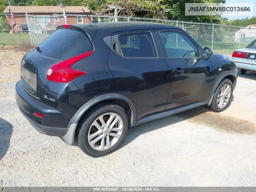 2011 Nissan Juke Sl VIN: JN8AF5MV8BT013686 Lot: 40203998