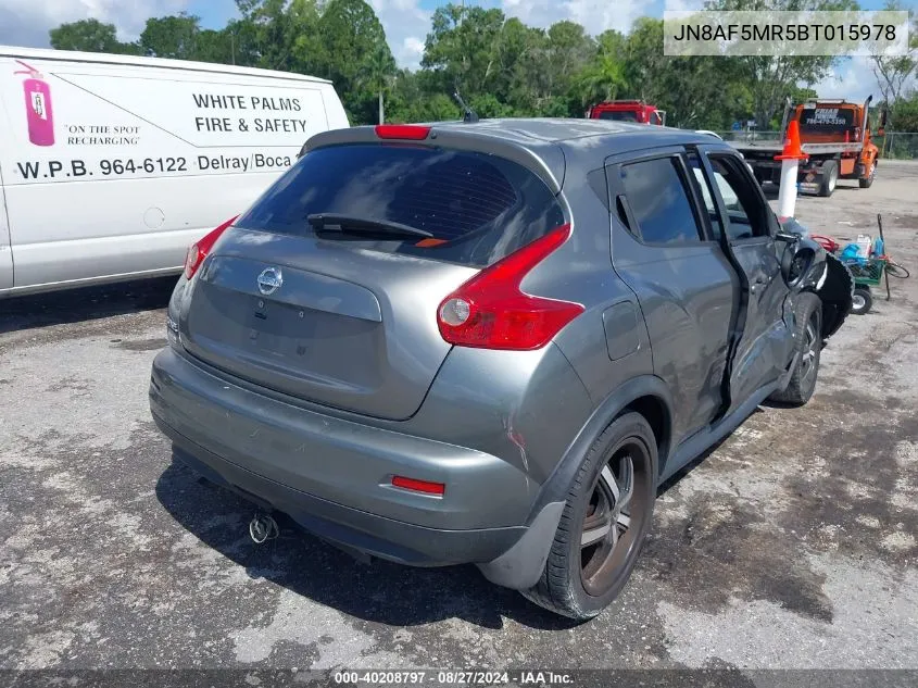 2011 Nissan Juke S VIN: JN8AF5MR5BT015978 Lot: 40208797