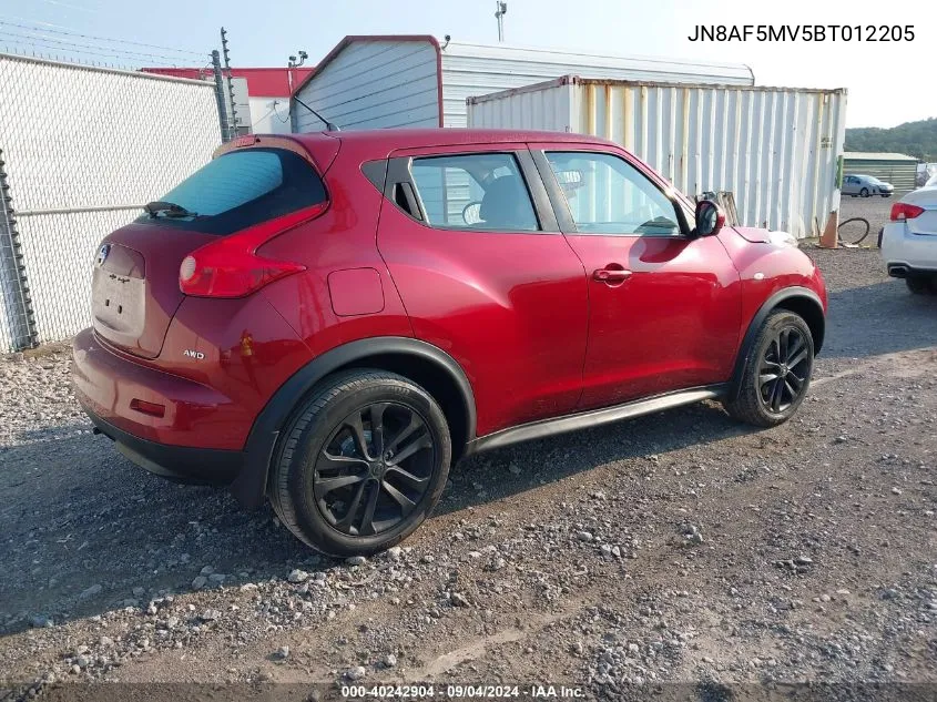 2011 Nissan Juke S VIN: JN8AF5MV5BT012205 Lot: 40242904