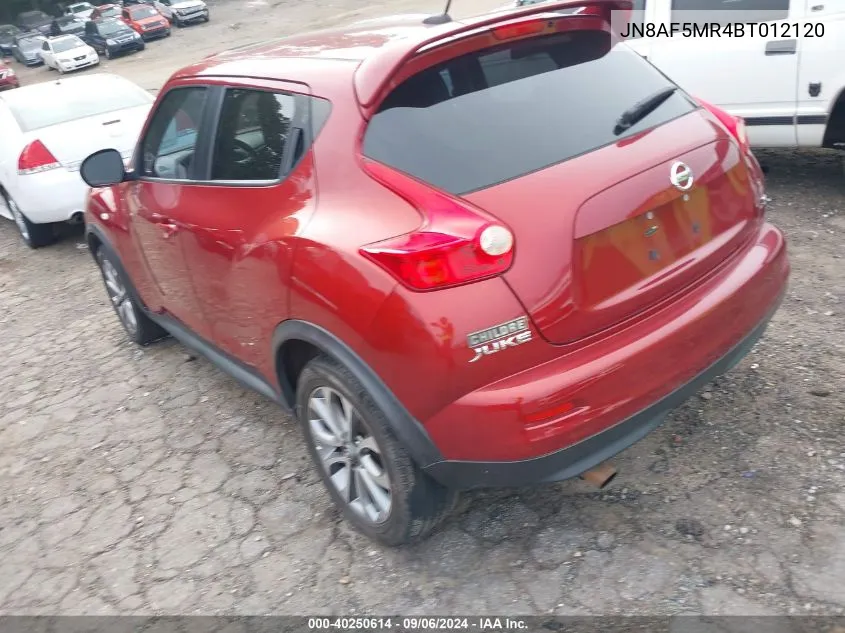 2011 Nissan Juke S/Sl/Sv VIN: JN8AF5MR4BT012120 Lot: 40250614