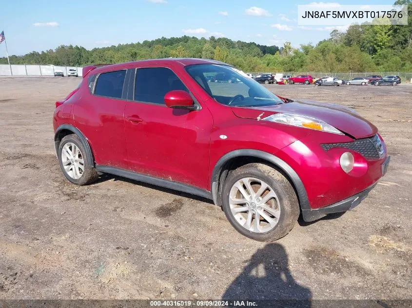 JN8AF5MVXBT017576 2011 Nissan Juke Sl