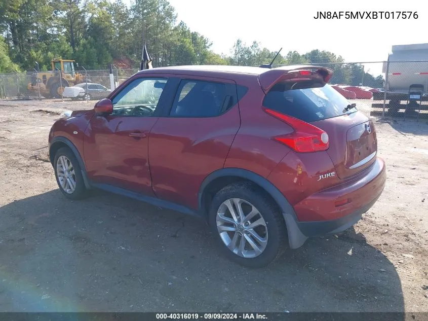 JN8AF5MVXBT017576 2011 Nissan Juke Sl