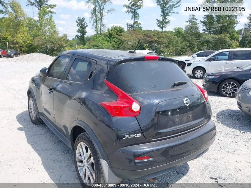 2011 Nissan Juke Sl VIN: JN8AF5MR8BT022195 Lot: 40318889