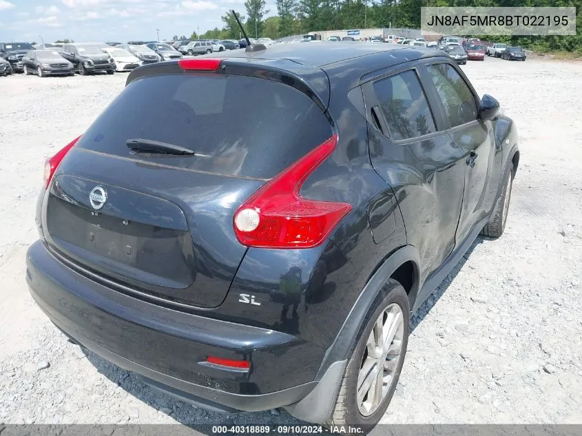 2011 Nissan Juke Sl VIN: JN8AF5MR8BT022195 Lot: 40318889