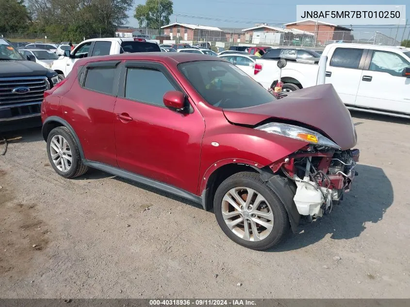 2011 Nissan Juke S/Sv/Sl VIN: JN8AF5MR7BT010250 Lot: 40318936