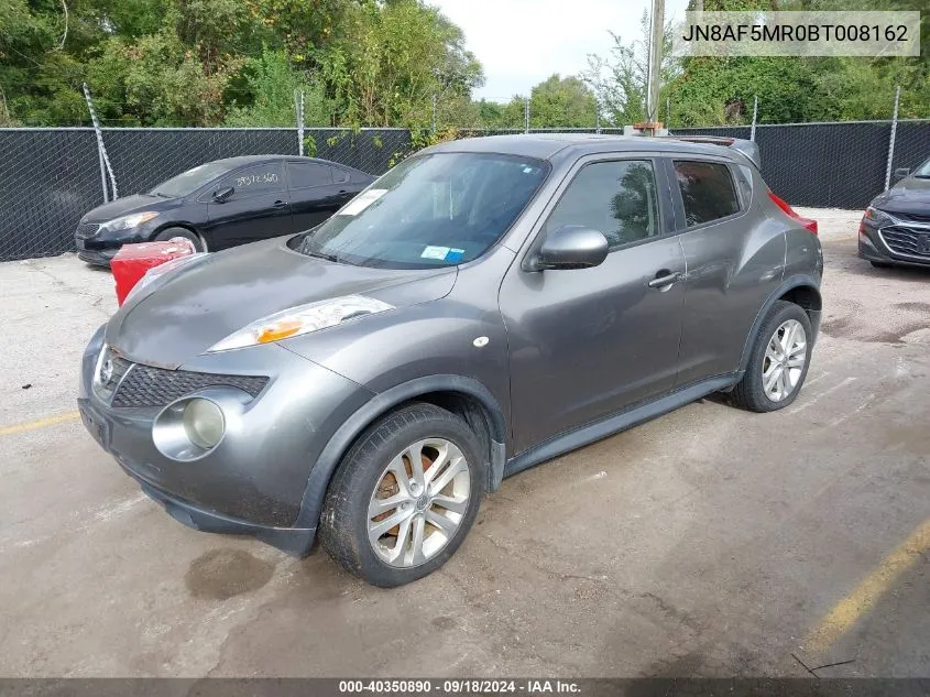 2011 Nissan Juke S/Sv/Sl VIN: JN8AF5MR0BT008162 Lot: 40350890