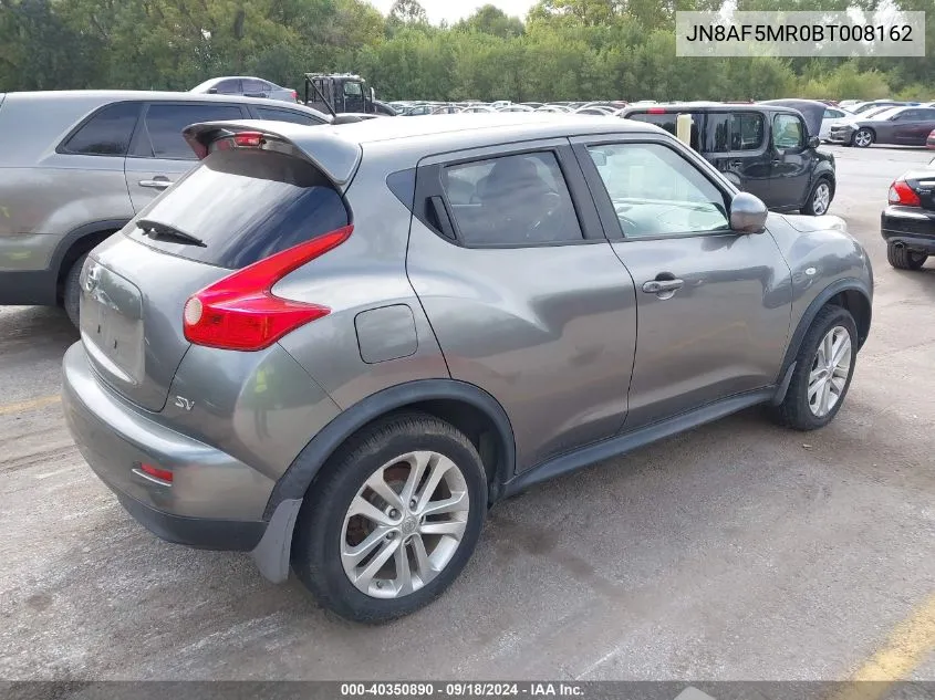 JN8AF5MR0BT008162 2011 Nissan Juke S/Sv/Sl