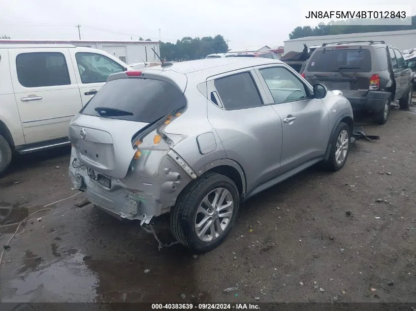 2011 Nissan Juke S/Sv/Sl VIN: JN8AF5MV4BT012843 Lot: 40383639