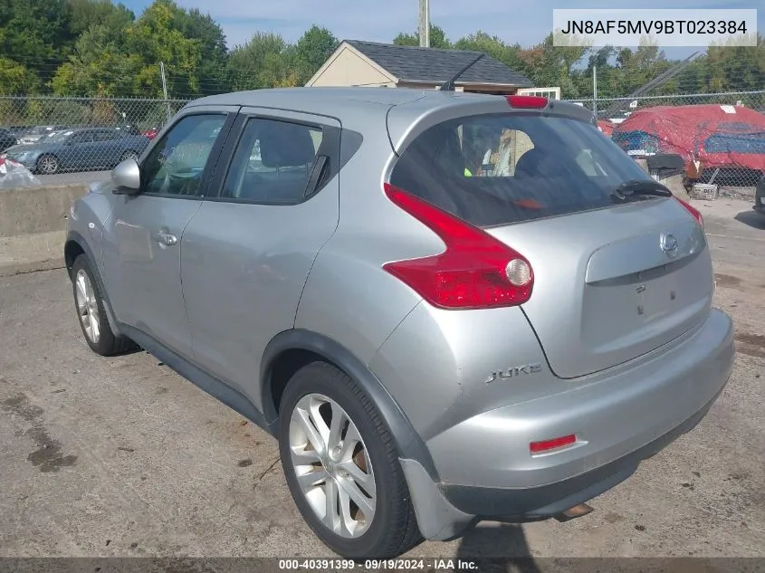 2011 Nissan Juke S VIN: JN8AF5MV9BT023384 Lot: 40391399