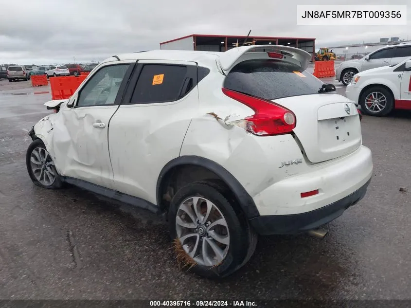 2011 Nissan Juke S/Sv/Sl VIN: JN8AF5MR7BT009356 Lot: 40395716