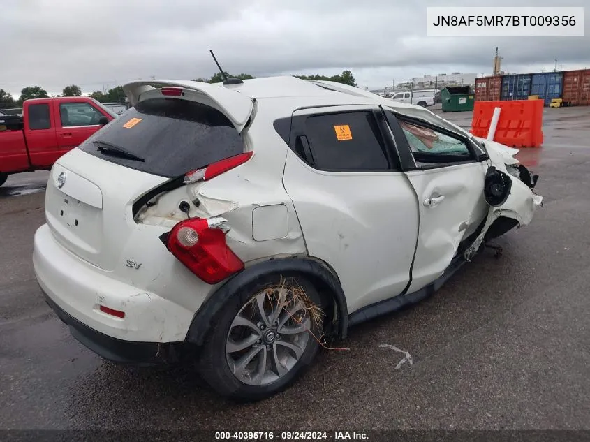 2011 Nissan Juke S/Sv/Sl VIN: JN8AF5MR7BT009356 Lot: 40395716