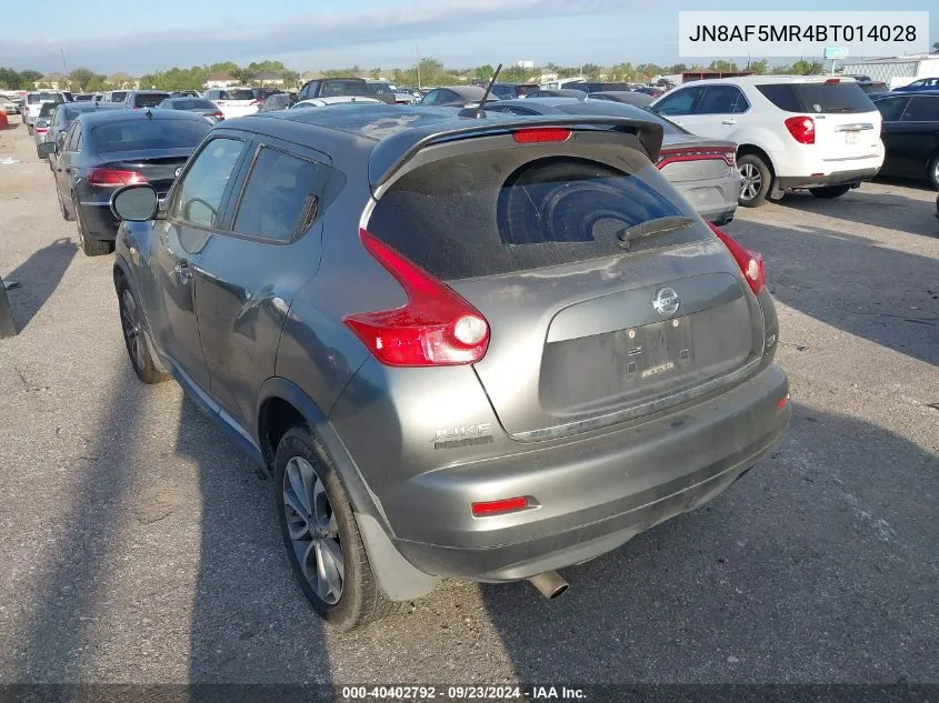 2011 Nissan Juke S/Sv/Sl VIN: JN8AF5MR4BT014028 Lot: 40402792